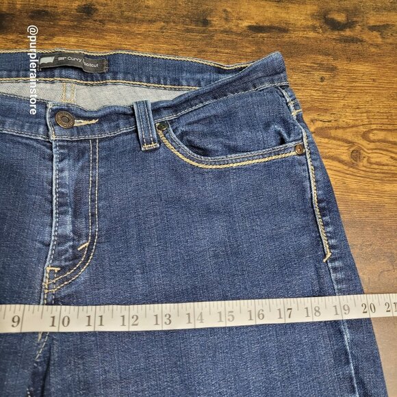 Levi's Jeans 16 Bootcut Curvy 529 Mid Rise Medium Dark Wash Western - Picture 8 of 12